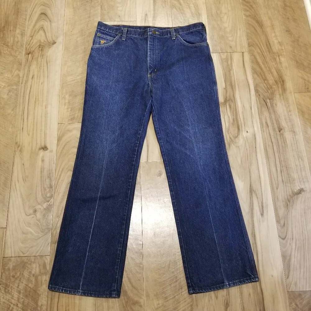 RARE Wrangler Cowboy Dress Jeans 36x30 Mens 80s Vintage